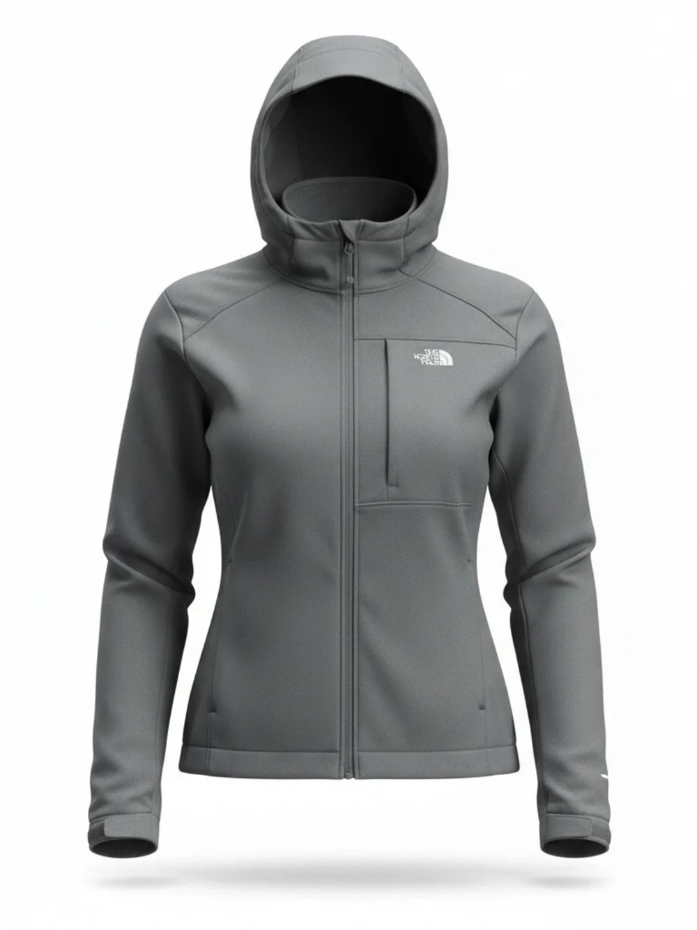 T1-8 NWT Size M The North Face Women Perf fleece fz hoodie smoked pearl